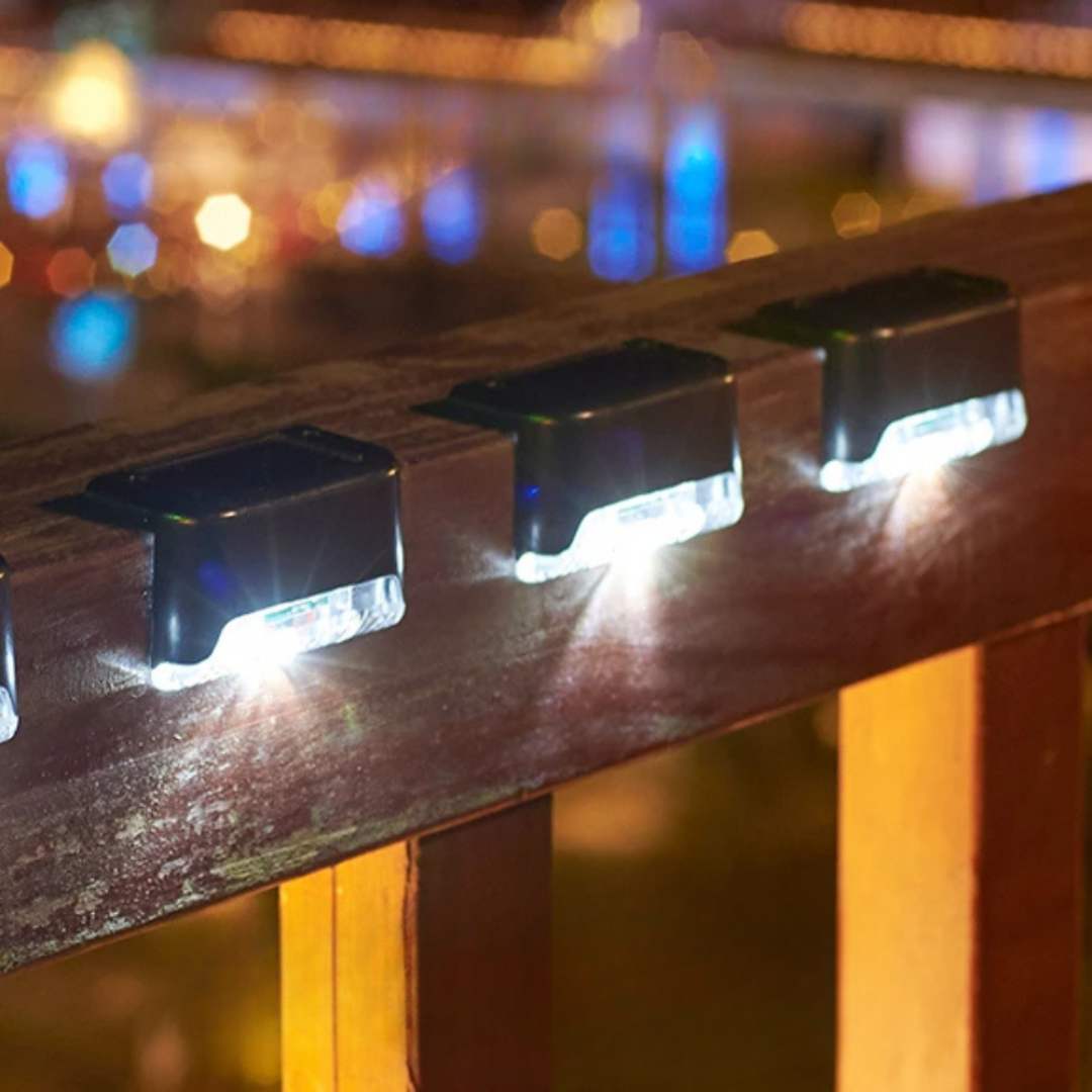 HELESIN Zonnelampen voor tuin, 8 stuks, 2 modi, IP65, led-hekverlichting, zonne-energie, tuindecoratie