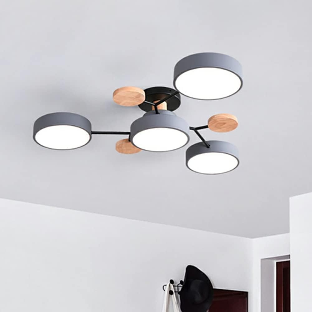 Variant image for LED Plafondlamp 85 cm - Zwart Acryl met Warm en Wit Licht - Moderne Plafonniere voor Slaapkamer en Woonkamer-5