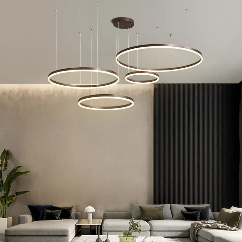Arisha Moderne Grote Hanglampen Wit Metaal Slaapkamer Woonkamer Tir-Cirkel