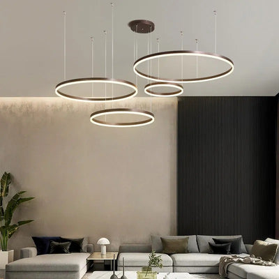 Arisha Moderne Grote Hanglampen Wit Metaal Slaapkamer Woonkamer Tir-Cirkel