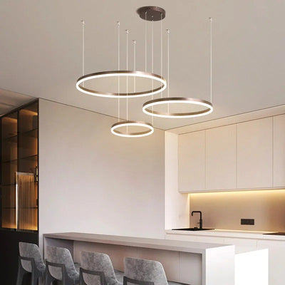 Arisha Moderne Grote Hanglampen Wit Metaal Slaapkamer Woonkamer Tir-Cirkel