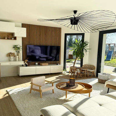 Rosland Vertigo Moderne Strohoed Hanglamp