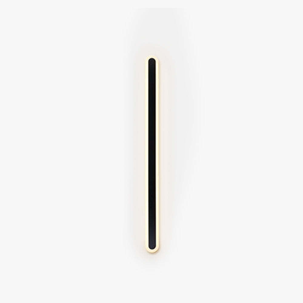 Edge lineaire dimbare LED buitenwandlamp zwart metaal – voor gang en terras