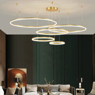 Arisha Moderne Grote Hanglampen Wit Metaal Slaapkamer Woonkamer Tir-Cirkel