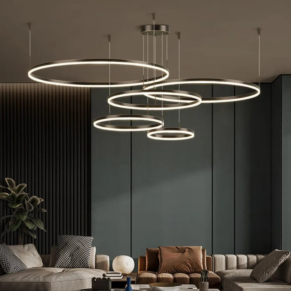 Arisha Moderne Grote Hanglampen Wit Metaal Slaapkamer Woonkamer Tir-Cirkel