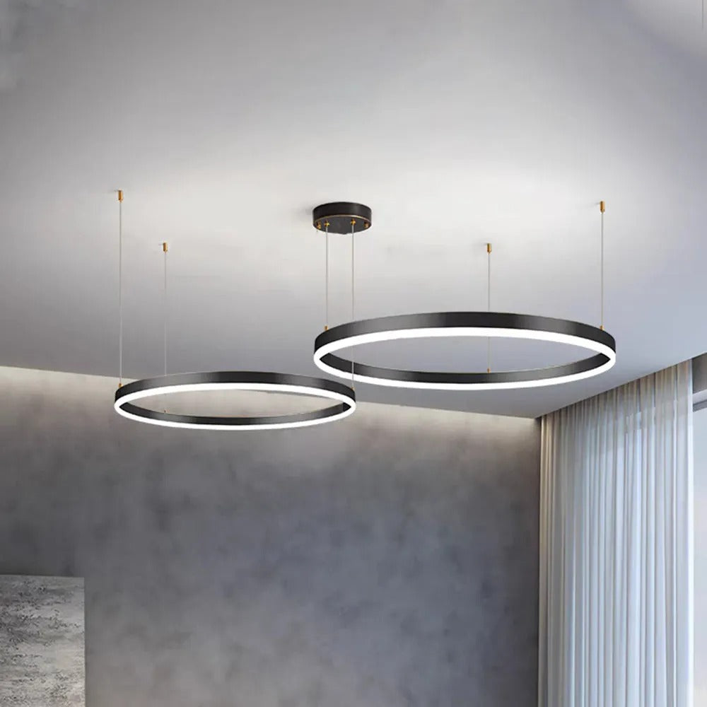 Arisha Moderne Grote Hanglampen Wit Metaal Slaapkamer Woonkamer Tir-Cirkel