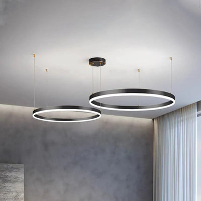 Arisha Moderne Grote Hanglampen Wit Metaal Slaapkamer Woonkamer Tir-Cirkel