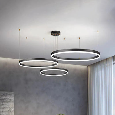 Arisha Moderne Grote Hanglampen Wit Metaal Slaapkamer Woonkamer Tir-Cirkel