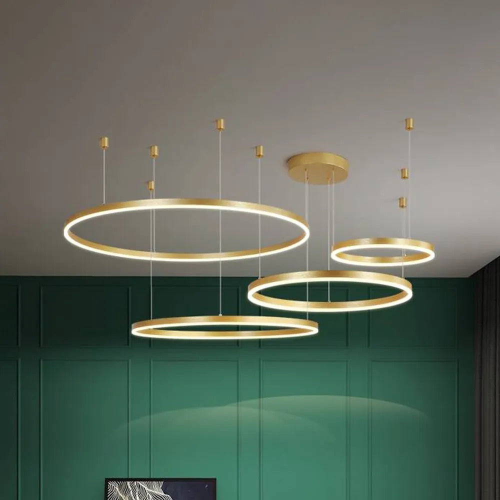 Arisha Moderne Grote Hanglampen Wit Metaal Slaapkamer Woonkamer Tir-Cirkel