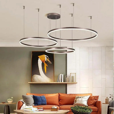 Arisha Moderne Grote Hanglampen Wit Metaal Slaapkamer Woonkamer Tir-Cirkel