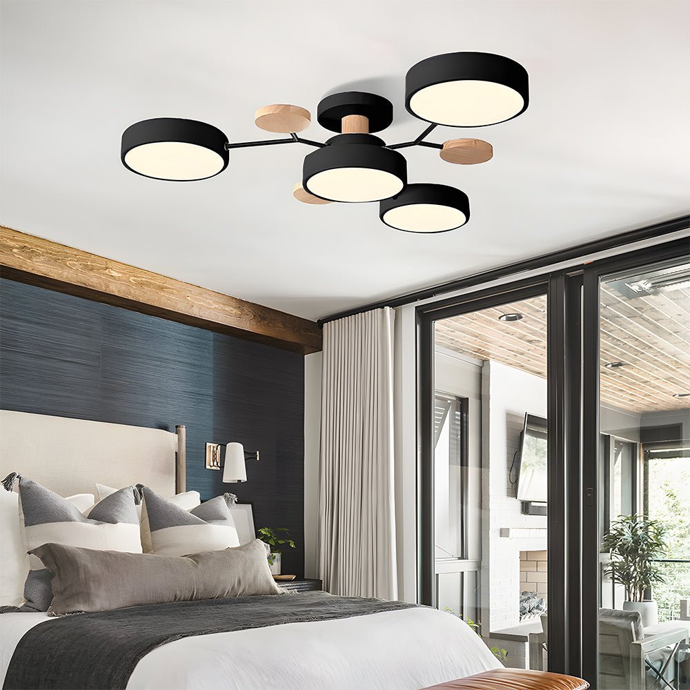Variant image for LED Plafondlamp 85 cm - Zwart Acryl met Warm en Wit Licht - Moderne Plafonniere voor Slaapkamer en Woonkamer-4