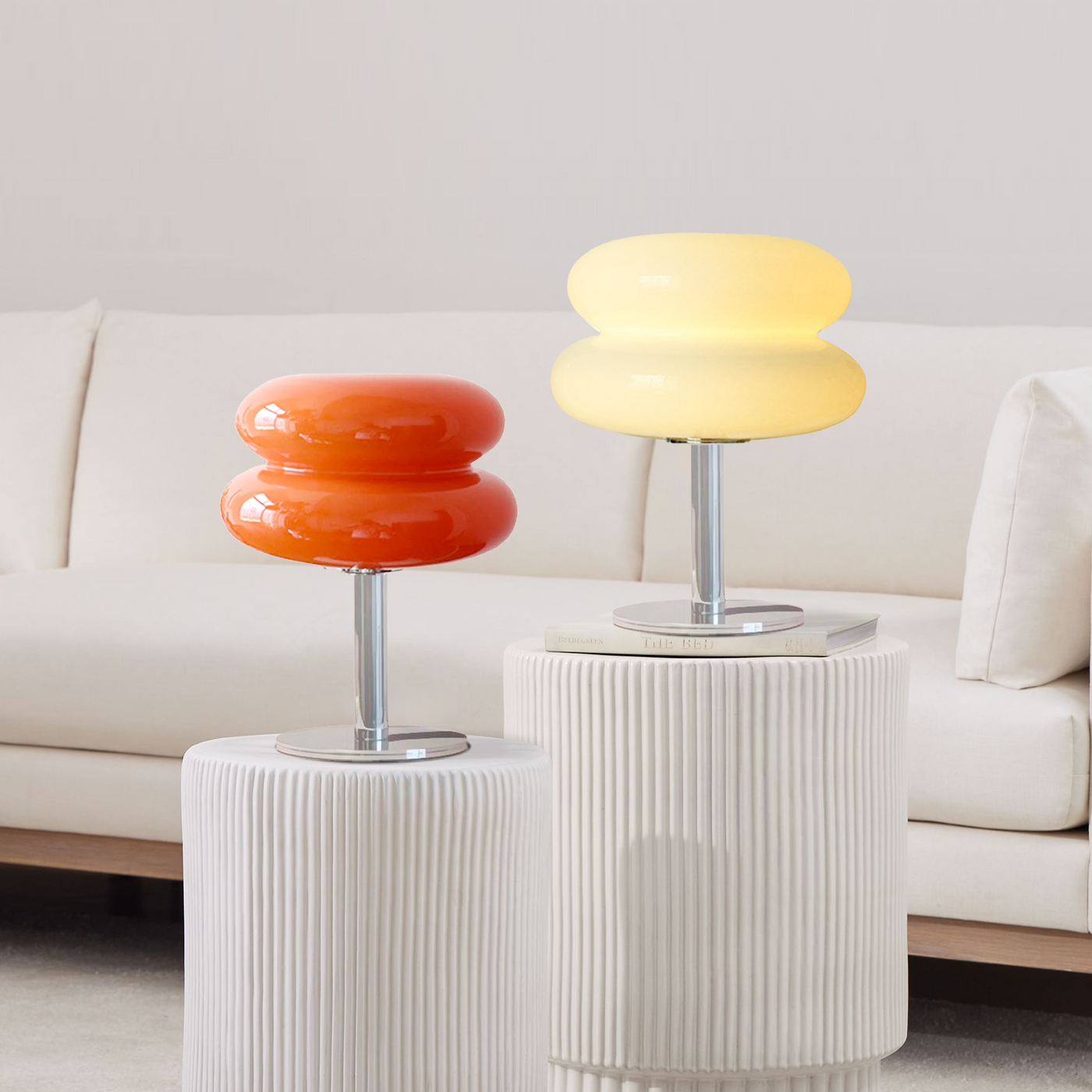 Finn Bauhaus minimalistische glazen tafellamp