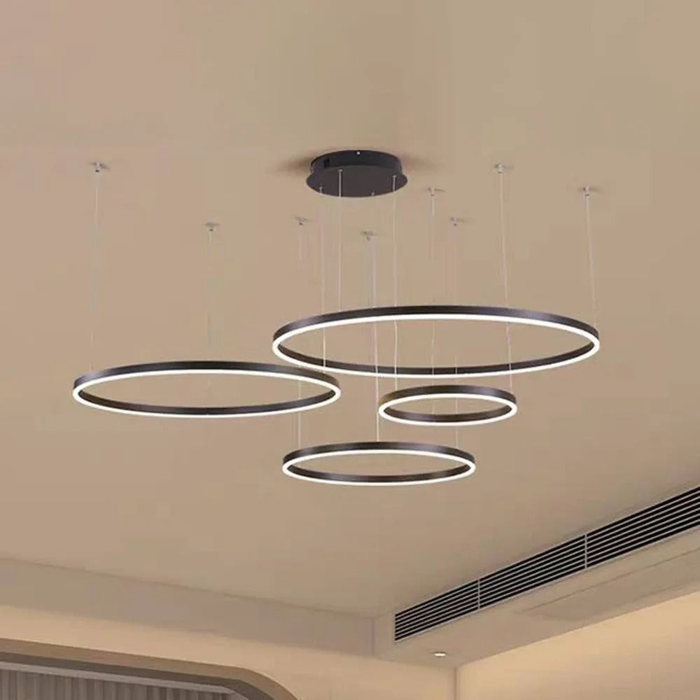 Arisha Moderne Grote Hanglampen Wit Metaal Slaapkamer Woonkamer Tir-Cirkel