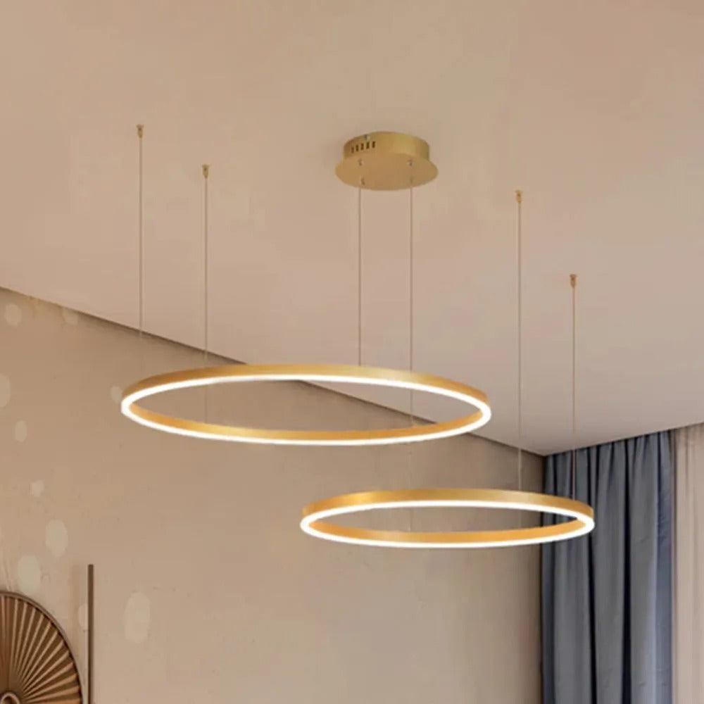 Arisha Moderne Grote Hanglampen Wit Metaal Slaapkamer Woonkamer Tir-Cirkel