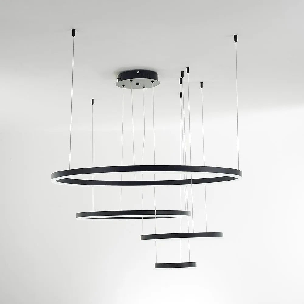 Arisha Moderne Grote Hanglampen Wit Metaal Slaapkamer Woonkamer Tir-Cirkel