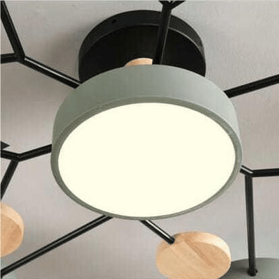 LED Plafondlamp 85 cm - Zwart Acryl met Warm en Wit Licht - Moderne Plafonniere voor Slaapkamer en Woonkamer-5