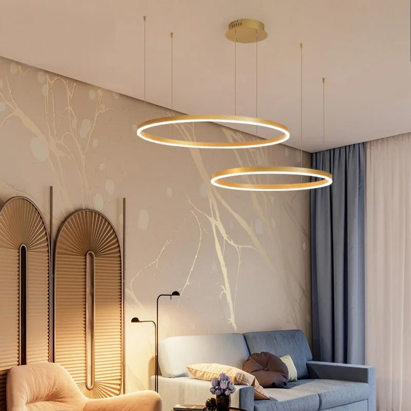 Arisha Moderne Grote Hanglampen Wit Metaal Slaapkamer Woonkamer Tir-Cirkel