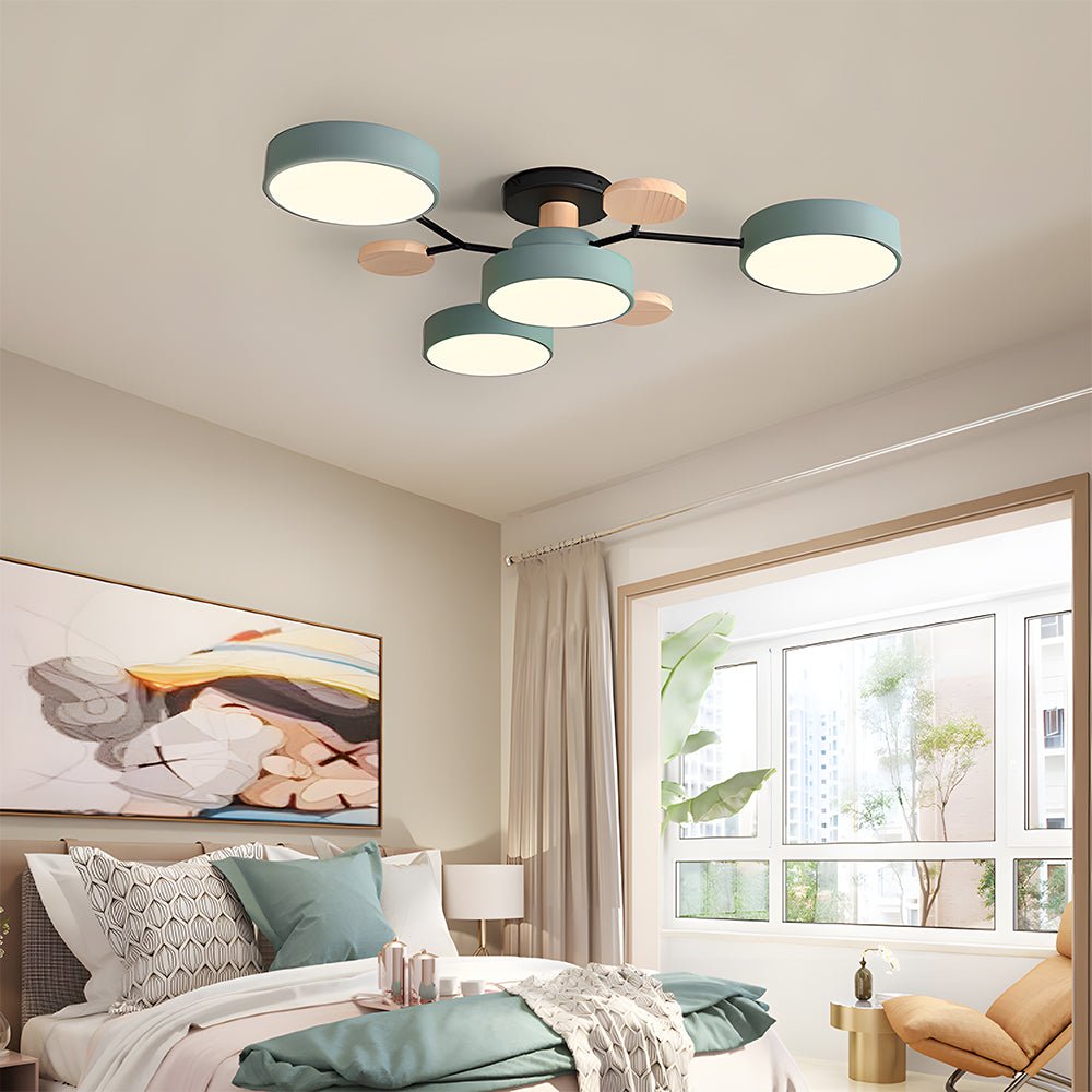 LED Plafondlamp 85 cm - Zwart Acryl met Warm en Wit Licht - Moderne Plafonniere voor Slaapkamer en Woonkamer-3