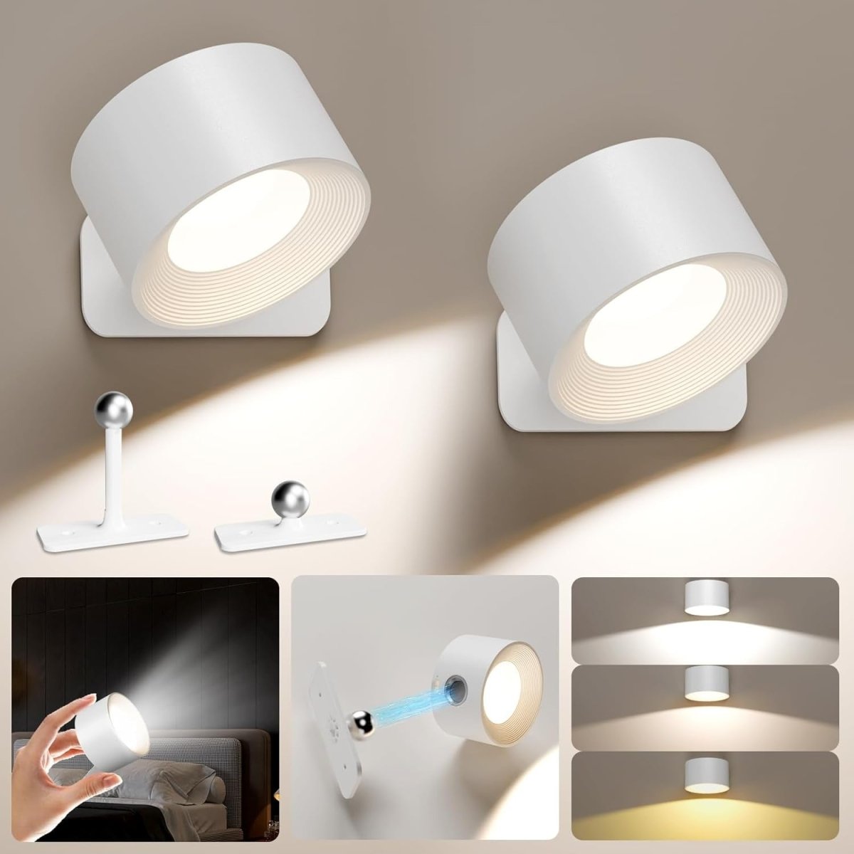 GlowSphere Draadloze Oplaadbare Muurlamp