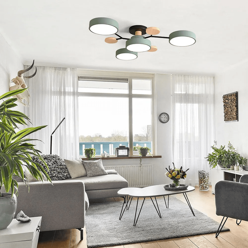 LED Plafondlamp 85 cm - Zwart Acryl met Warm en Wit Licht - Moderne Plafonniere voor Slaapkamer en Woonkamer-4