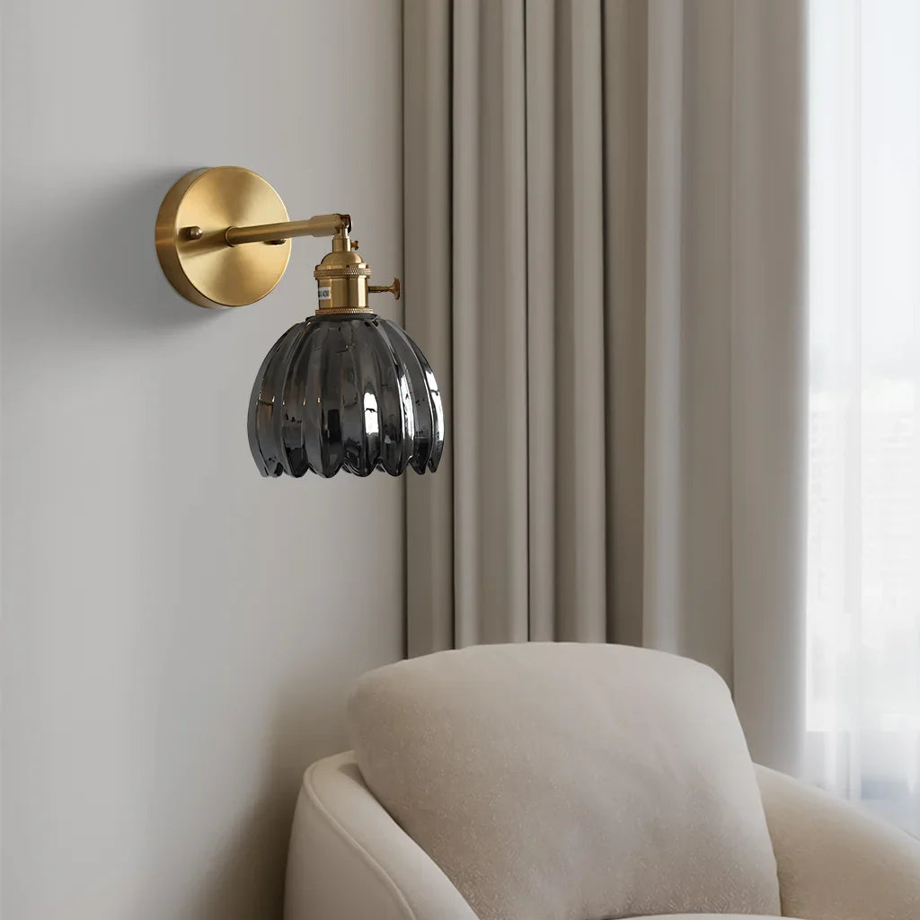Freya Lotus glazen wandlamp