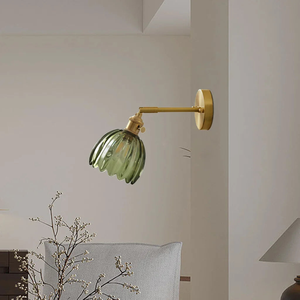 Freya Lotus glazen wandlamp