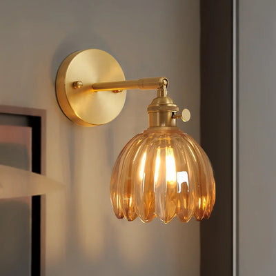 Freya Lotus glazen wandlamp
