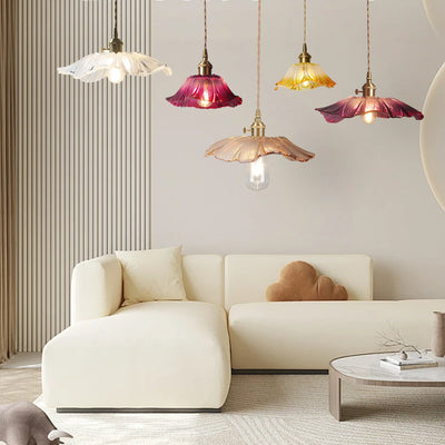 Dennehy Lotus Retro Glazen Hanglamp
