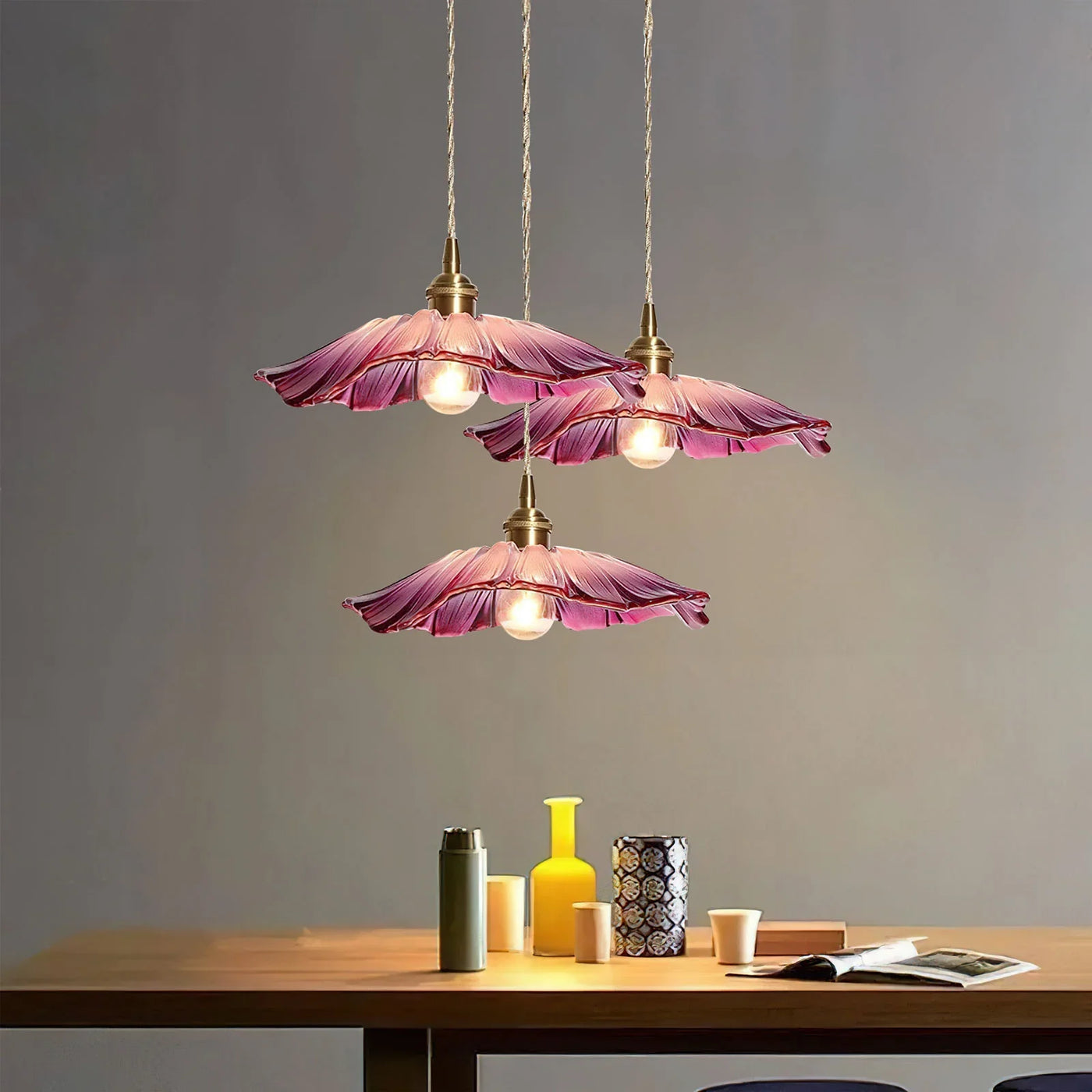 Dennehy Lotus Retro Glazen Hanglamp