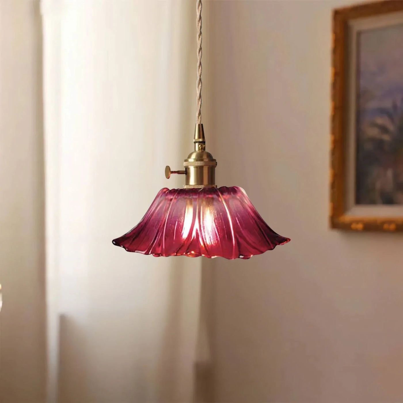 Dennehy Lotus Retro Glazen Hanglamp