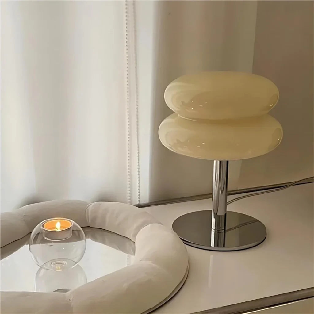 Finn Bauhaus minimalistische glazen tafellamp