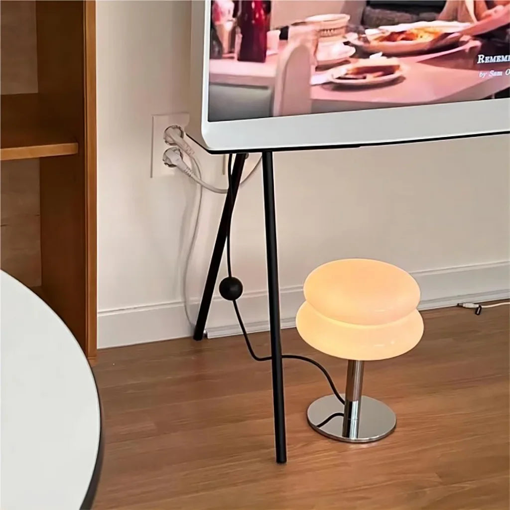 Finn Bauhaus minimalistische glazen tafellamp