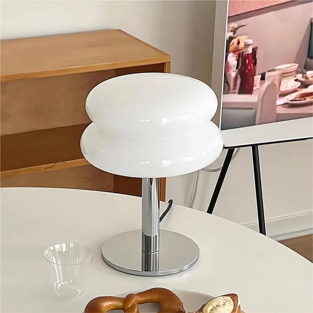 Finn Bauhaus minimalistische glazen tafellamp
