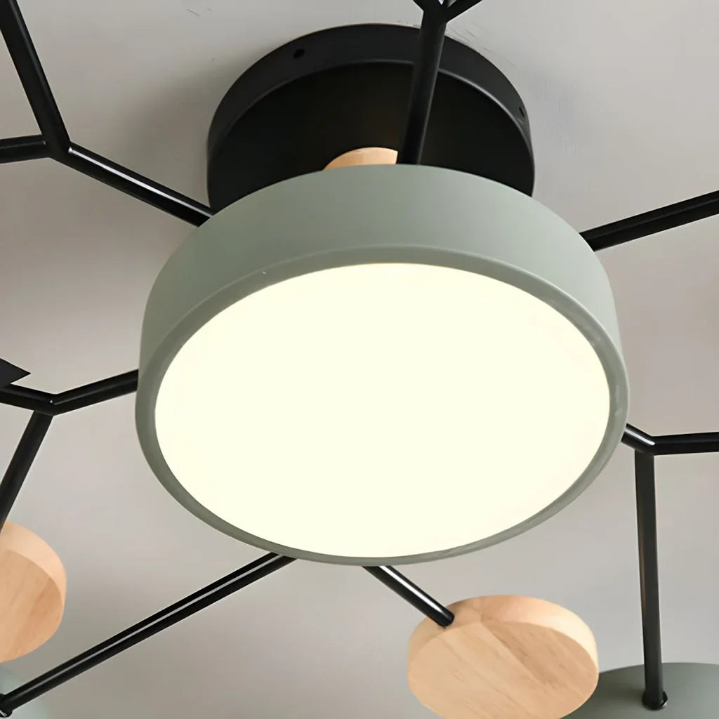 Murray Macaron Moleculaire LED-plafondlamp