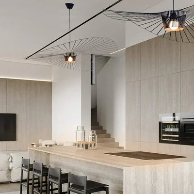 Rosland Vertigo Moderne Strohoed Hanglamp