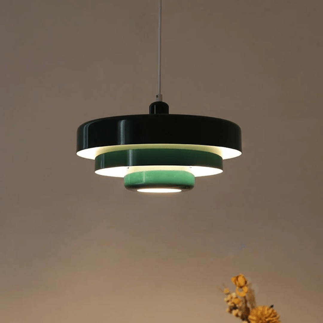 Vintage LED Hanglamp voor Woonkamer en Eettafel – Retro Metalen Lamp in Oranje, Rood, Geel, Roze, Groen, Wit 0