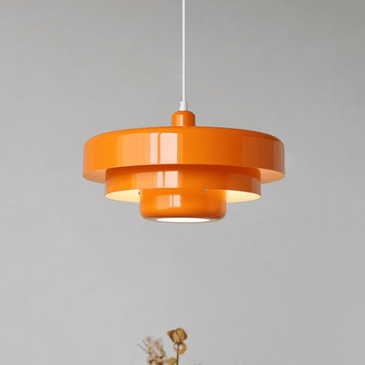 Vintage LED Hanglamp voor Woonkamer en Eettafel – Retro Metalen Lamp in Oranje, Rood, Geel, Roze, Groen, Wit 1