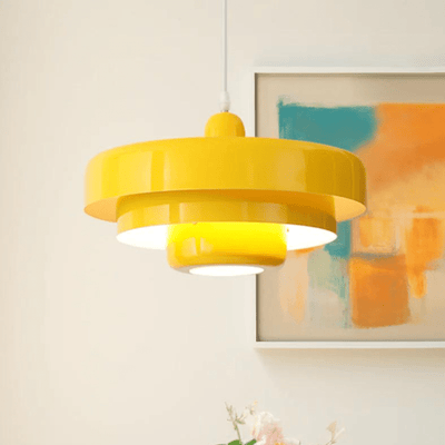 Vintage LED Hanglamp voor Woonkamer en Eettafel – Retro Metalen Lamp in Oranje, Rood, Geel, Roze, Groen, Wit 7