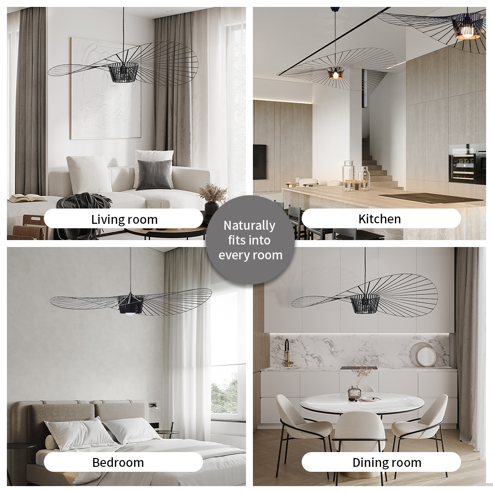 Rosland Vertigo Moderne Strohoed Hanglamp