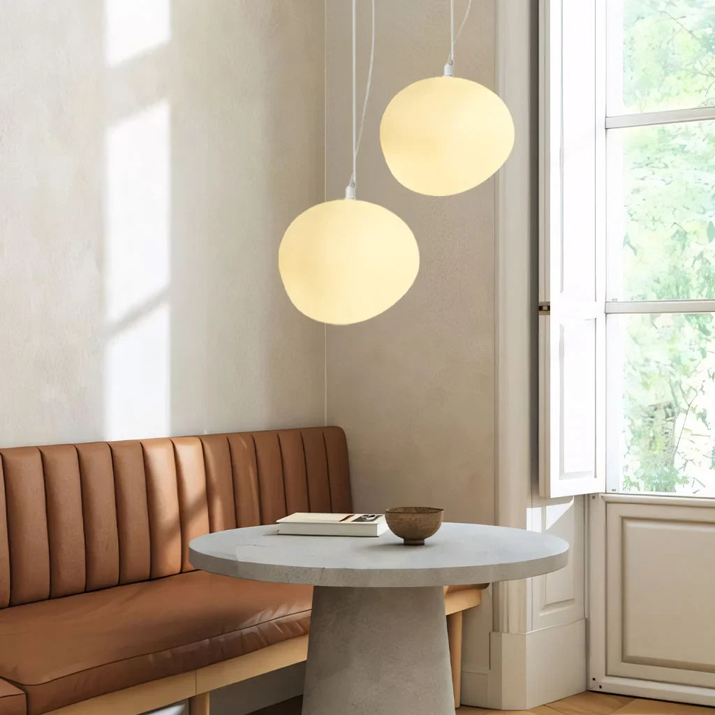 Boden witte kiezel hanglamp