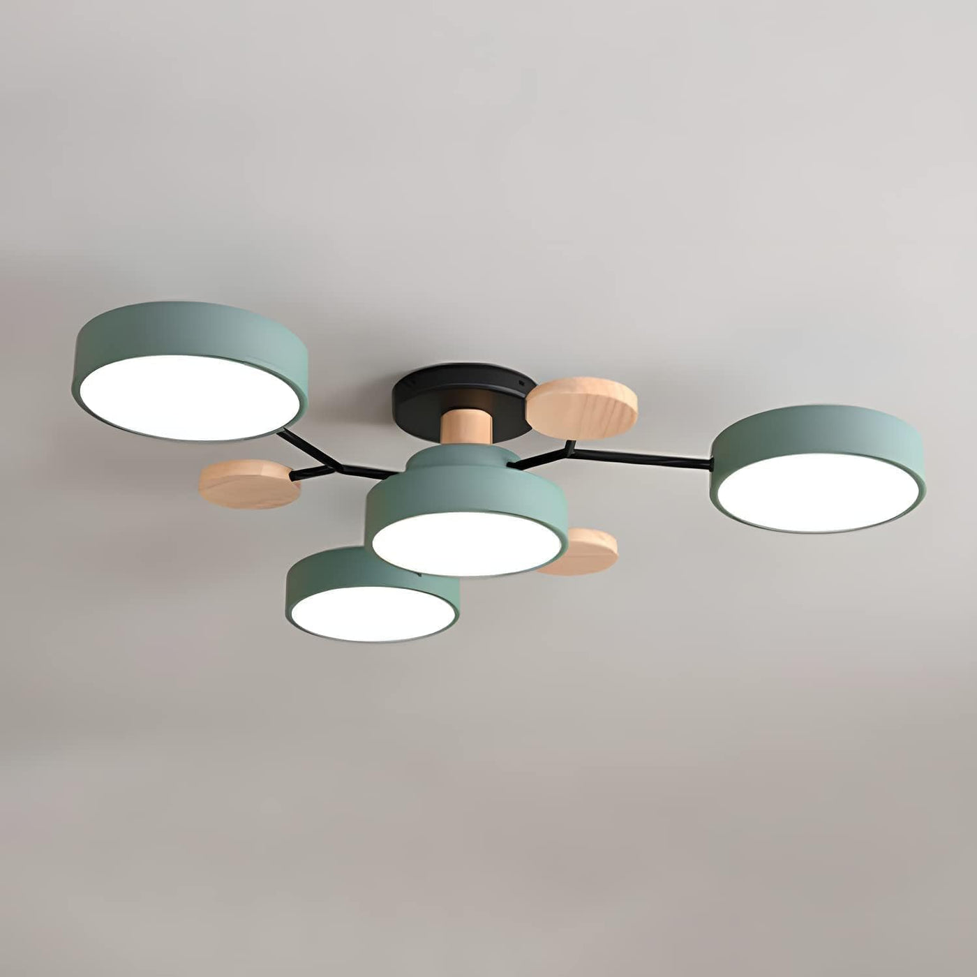 LED Plafondlamp 85 cm - Zwart Acryl met Warm en Wit Licht - Moderne Plafonniere voor Slaapkamer en Woonkamer-6