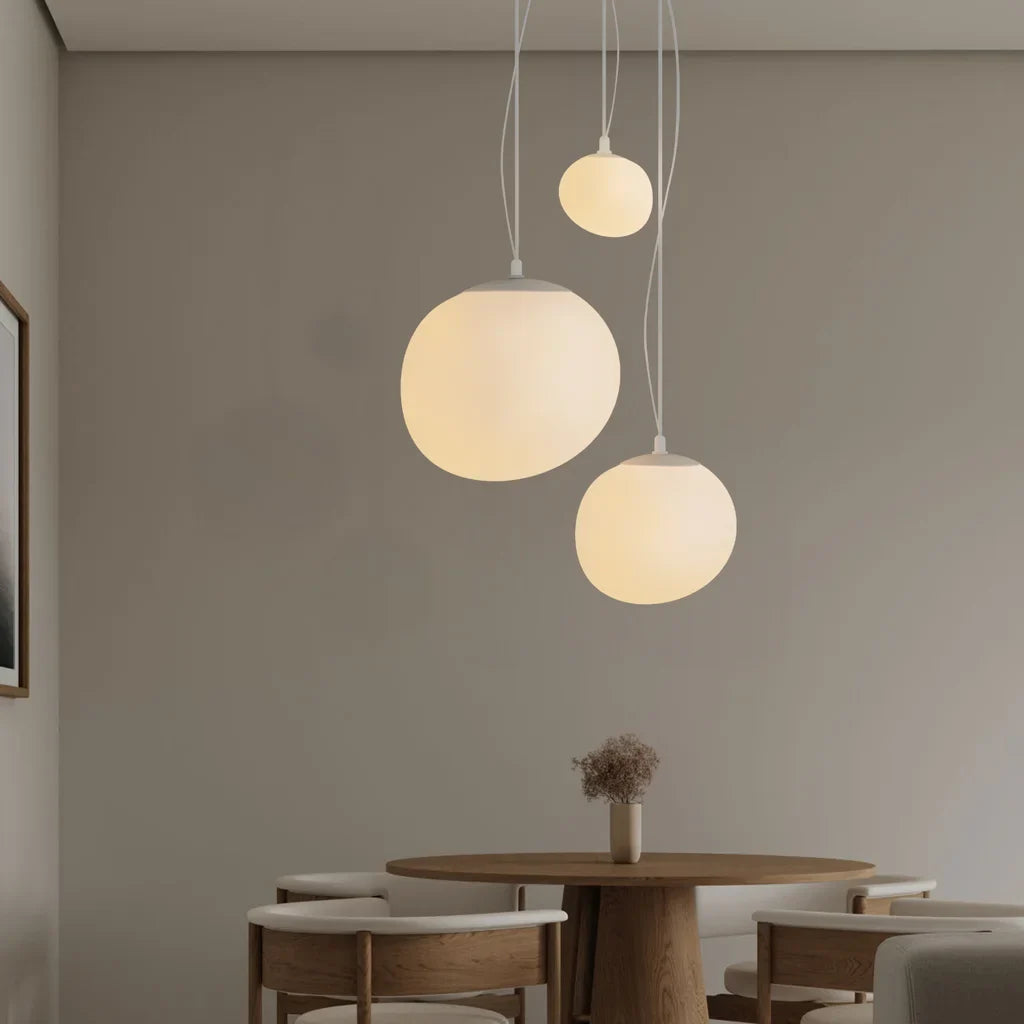 Boden witte kiezel hanglamp