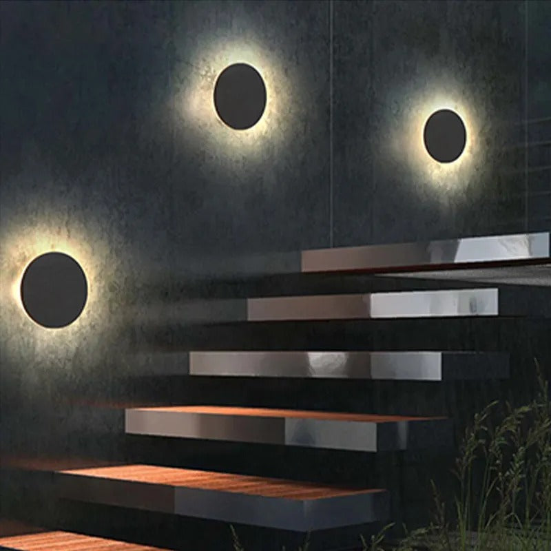 Orr moderne LED buitenwandlamp wit/zwart metaal tuin
