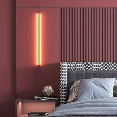 Edge minimalistische lineaire LED wandlamp – goud, zwart of wit – metaal en acryl – voor de slaapkamer