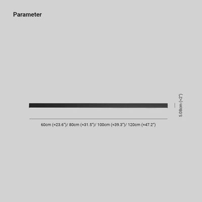 Edge moderne lineaire LED plafondlamp zwart woonkamer metaal