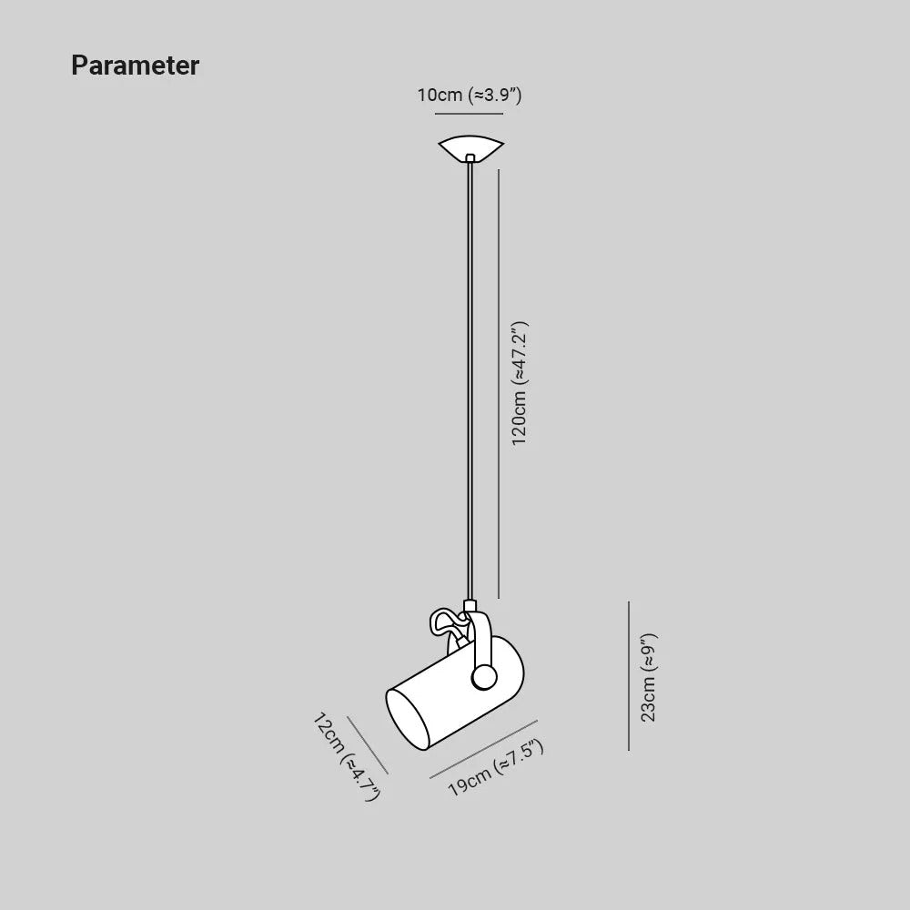Morandi Scandinavische hanglamp, verstelbare hoek