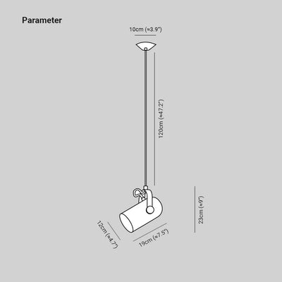 Morandi Scandinavische hanglamp, verstelbare hoek