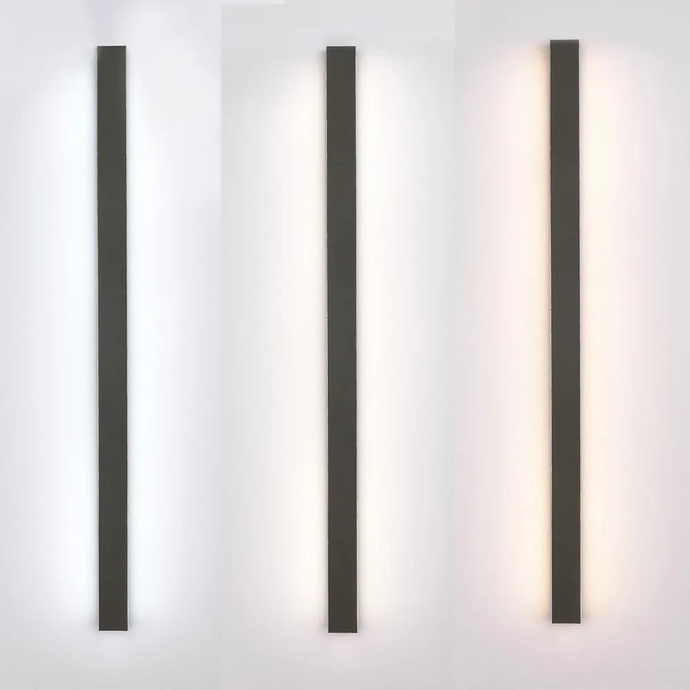 Edge moderne lineaire buitenwandlamp – metaal en acryl – geschikt voor tuin en hal