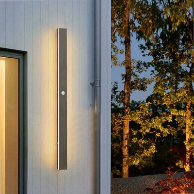 Edge moderne lineaire buitenwandlamp – metaal en acryl – geschikt voor tuin en hal