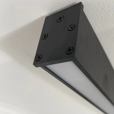 Edge moderne lineaire LED plafondlamp zwart woonkamer metaal